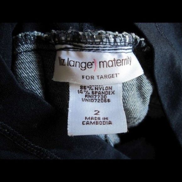 Spandex Belly Band Liz Lange Maternity Target XS 2 Blue Jean Pregnancy Pants - Picture 6 of 16